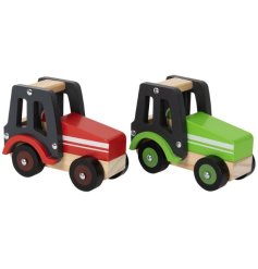 This classic Retro Wooden Tractor Toy will provide hours of creative fun for any child.