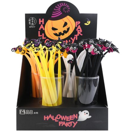4A Spooky Halloween Pens with Character Top, 22cm