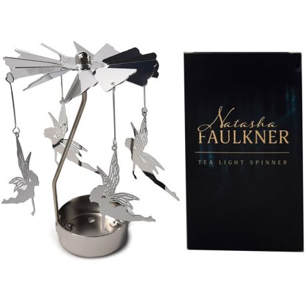 Fairy Carousel Spinning Tea Light Candle Holder, 14cm