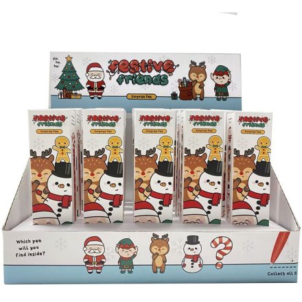 Christmas Festive Friends Surprise Pen, 13.5cm