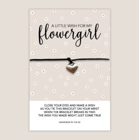 A sentimental gift for being a flower girl. Made to be worn everyday and reminded of the beautiful memories.