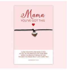 Mama you've got this! A little pick me up for a mum, or a great baby shower gift! Supported on a pink card.