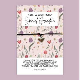 This little wish bracelet is perfect for gifting a very special grandma, great for popping inside a card