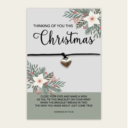 "Thinking of you... Christmas" Wish Bracelet, 8cm