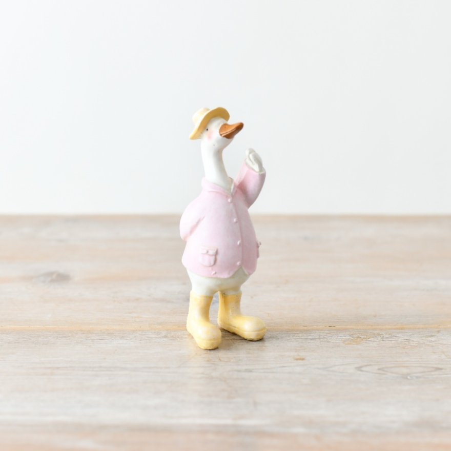 Pink Raincoat Duck, 13cm