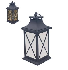 A traditional style large lantern with LED flickering lights for a cosy feel on a wintery night