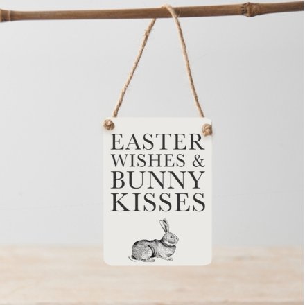 9cm, Easter Wishes Mini Metal Sign