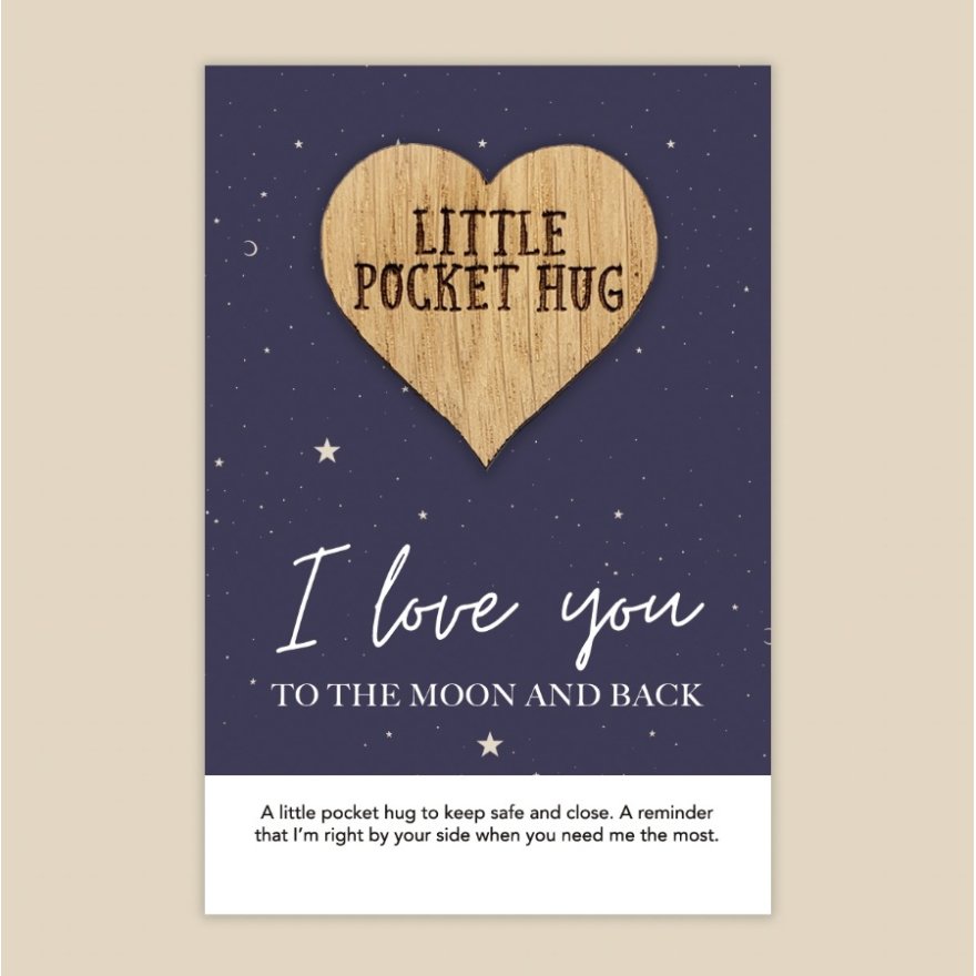 I Love You To The Moon And Back - Little Pocket Hug, 8.5cm