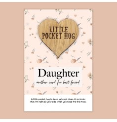 Daughter, another word for best friend! A lovely gift to place inside a birthday card, complete with a floral card.