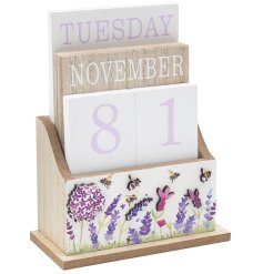 Lavender & Bees Wooden Calendar will add charm and style to any room.