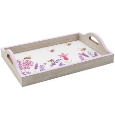 This stylish Lavender & Bees lap tray is the perfect way to enjoy a meal or complete crafts in comfort. 