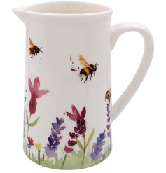 Bring nature into your home with this bee and lavender ceramic jug