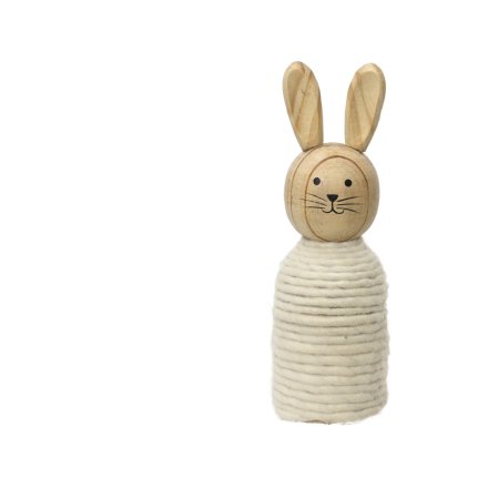 Wooden Bunny Ornament, 20cm