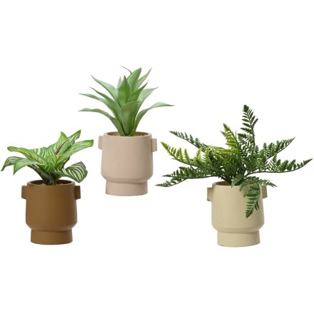3/a Artificial Plants in Neutral Planter