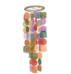 This beautiful mobile capiz wind-chime is the perfect addition to any outdoor space