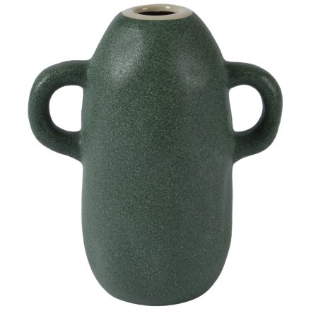 Green Earthy Vase, 15cm