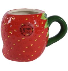 This strawberry mug is perfect for brightening up any kitchen