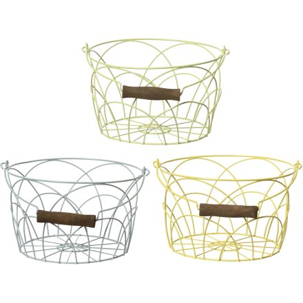 Coloured Wire Basket, 3A 20cm