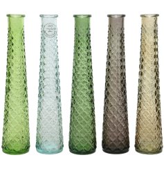 Green Recycled Glass Vases that are perfect for sprucing up the home.