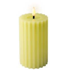 Bring warmth and elegance to the home with this 15cm Yellow LED Candle. 