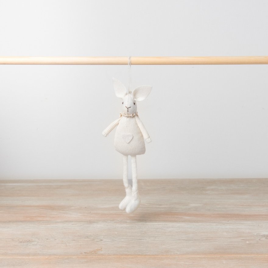 Bunny Heart Hanger, 17cm