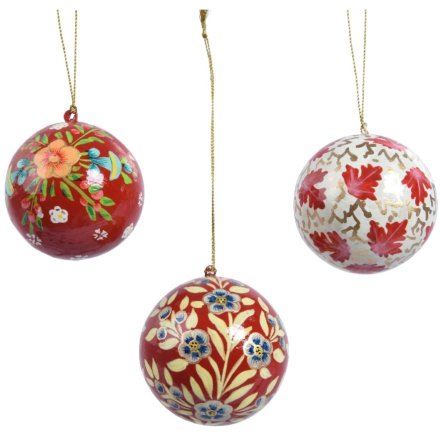 Traditional Hand Painted Baubles