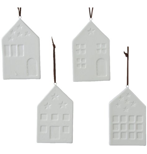 A lovely house decoration complete with a black string hanger, in 4 assorted designs.