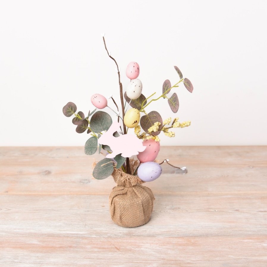 Add colour to your seasonal collections with this rustic artificial Easter tree.