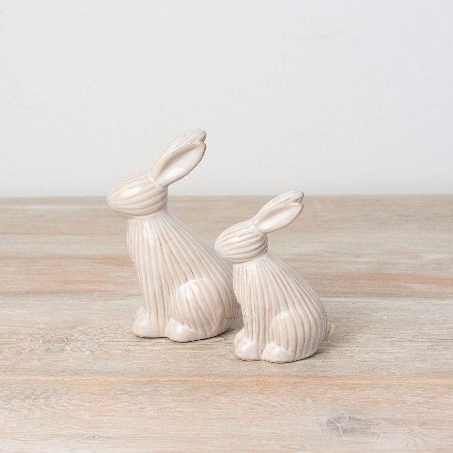 Ribbed Bunny, 13.5cm | 64869 | Ornaments / Animal, Dog & Cat Figurines ...