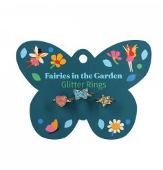Adorable glitter rings, part of the Fairies In The Garden range and an adorable little gift for a child.