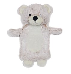 A teddy bear hot water bottle, perfect for snuggling when it gets cooler.