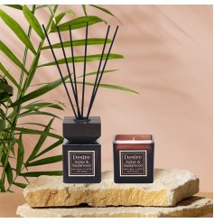 A luxury reed diffuser and candle set from the Desire range.