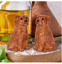 A charming salt and pepper set in a Cockapoo shape.
