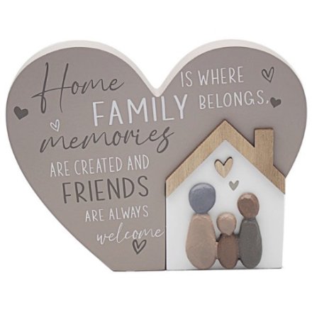 Family, Memories & Friends Plaque, 21cm