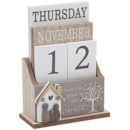 Home Wooden Calendar, 16cm