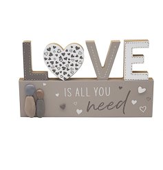 Love Is All You Need romantic plaque for the home in neutral colours to fit with any decor.