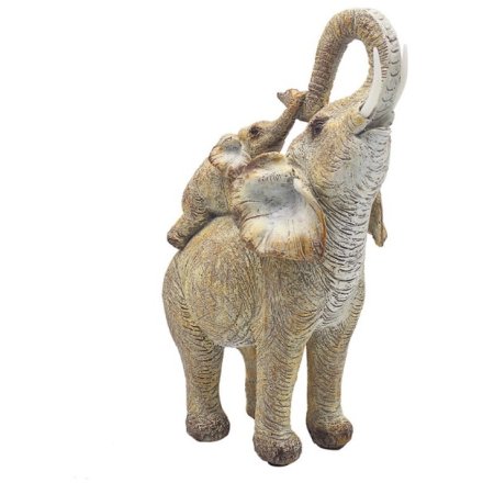 Elephant With Calf 25cm