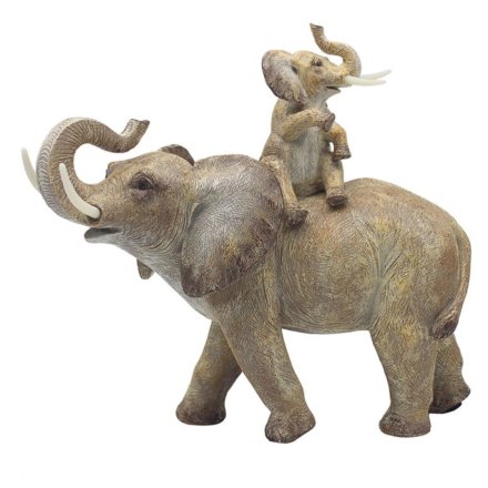 Elephant With Calf 27cm