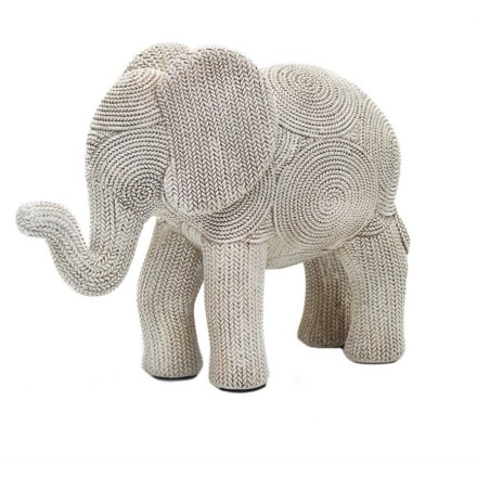 20cm Woven Elephant Ornament