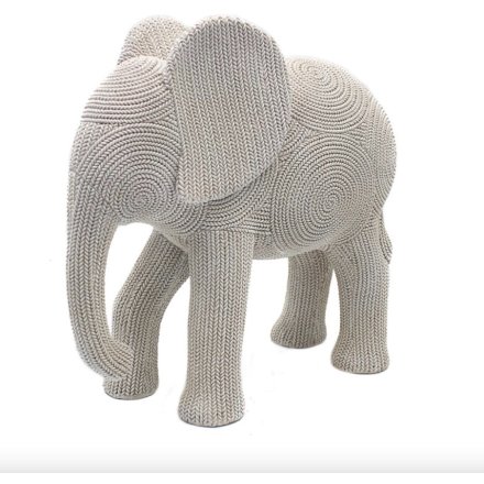 Woven Elephant Ornament 34cm