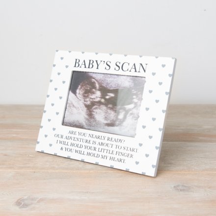 Treasure your baby's scan with this chic wooden photo frame.