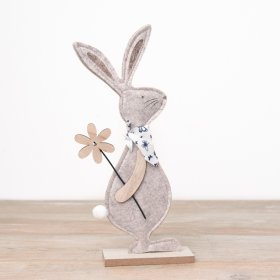 Add texture and character to the home with this charming bunny rabbit felt ornament. 