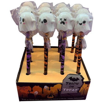 Halloween Pencil with Ghost Topped Eraser, 18cm