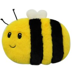In a colourful bumble bee design, a microwaveable heat pack filled with lavender seeds. 
