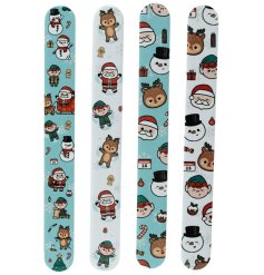 A bright and colourful assortment of 4 Christmas nail files from the festive friends range.