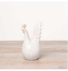 A charming country living style interior accessory with raw and glazed details in natural colours.