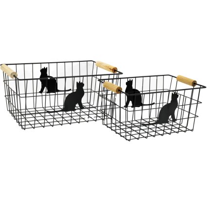 Cat Storage Basket, S/2. 