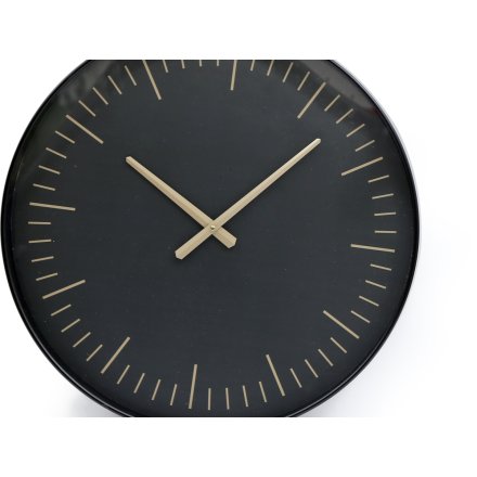 Gold & Black Clock, 50cm