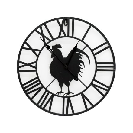 40cm Roman Clock W/chicken