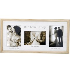 Keep all the special memories together with this triple picture photo frame. 